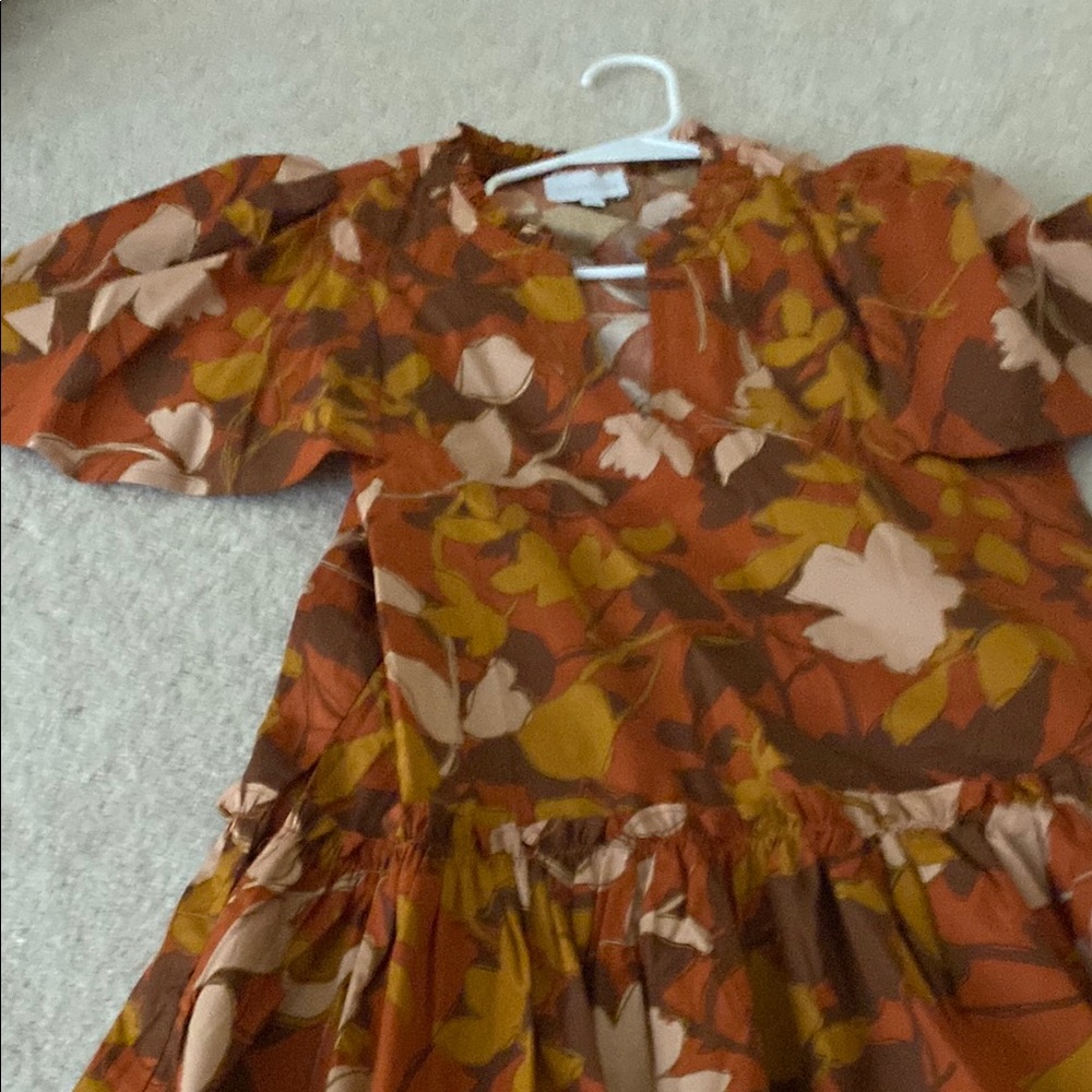 Floral Kids in Brown and Orange